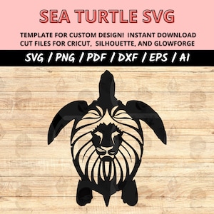 Sea Turtle SVG: Island Tortoise Cut Files for Cricut, Silhouette (Digital Download