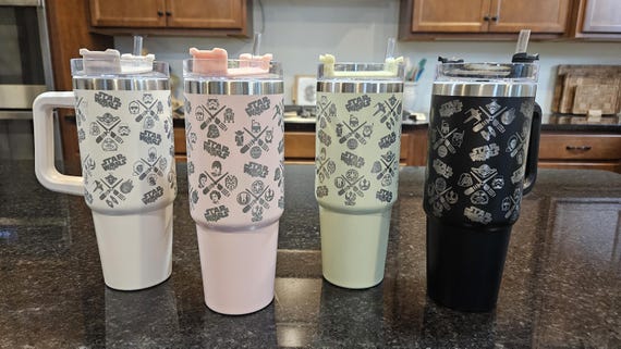 Engraved 30oz Tumbler Laser Star Wrs, May The Force Be With You, Laser Engraved Full Wrap Design, unique gift, custom galaxy themed present