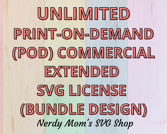 Full Commercial License with Unlimited Use, Extended Rights for Print On Demand, Unlimited Commercial License for Digital Products