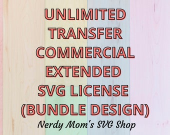 Transfer License, One Bundle, Extended License To Sell Screen Print Transfers, Sublimation Transfers, Iron On Transfers, Decal Transfers
