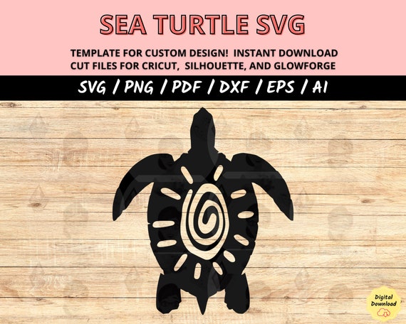 Sea turtle svg, island tortoise svg & dxf laser cut file, nautical island turtle png designs, summer turtle svg Cricut cut files, sea animal