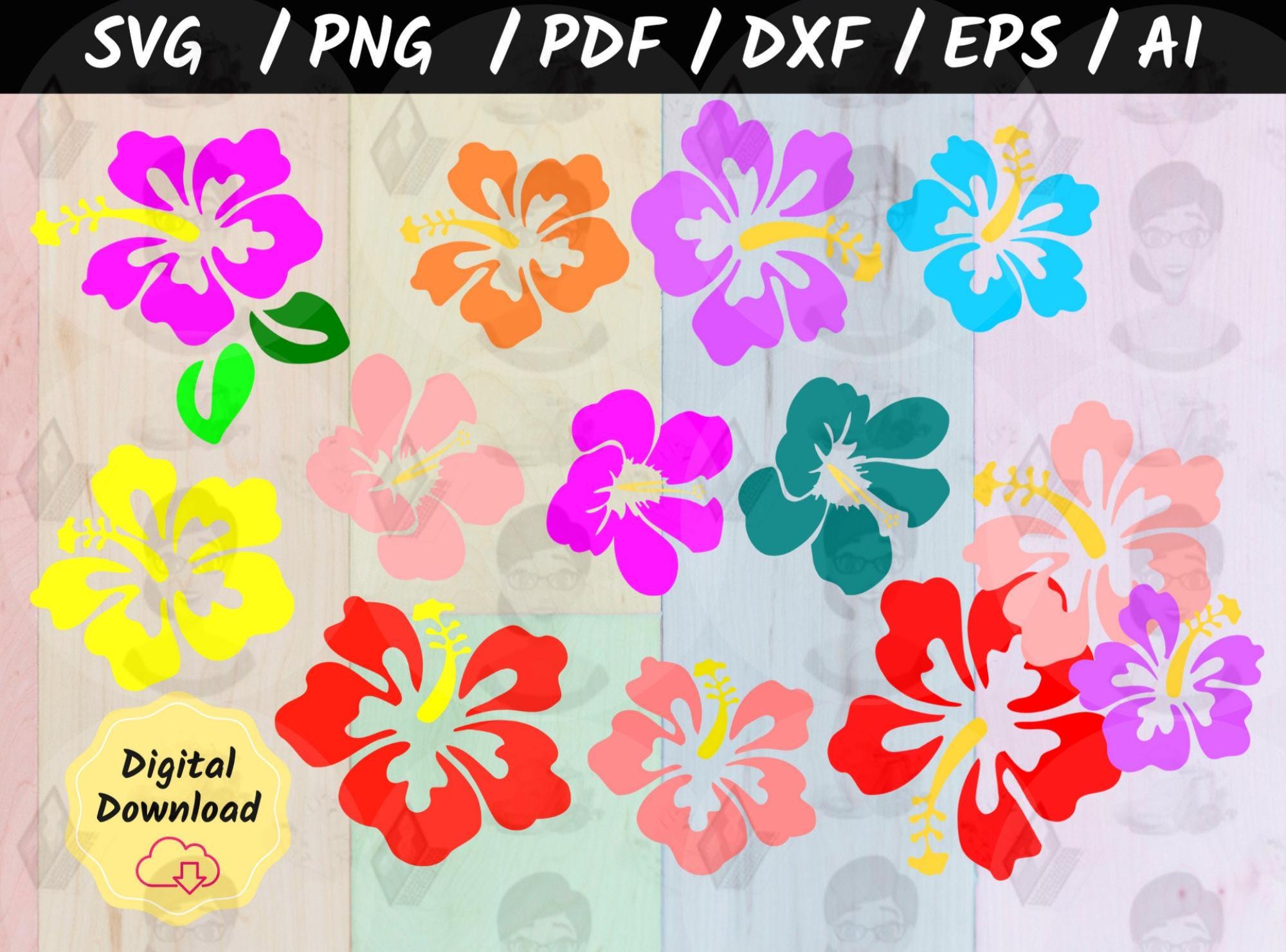 Tropical Flower Svg Cutting File Design Template Hawaiian Flowers ...