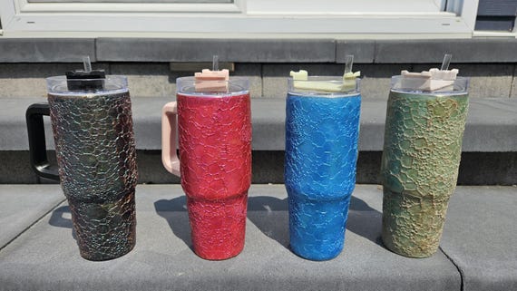 Dragon scale 30 oz tumblers, Hand poured resin dragon skin tumblers, resin bubble textured tumbler, unique resin gift, custom resin present
