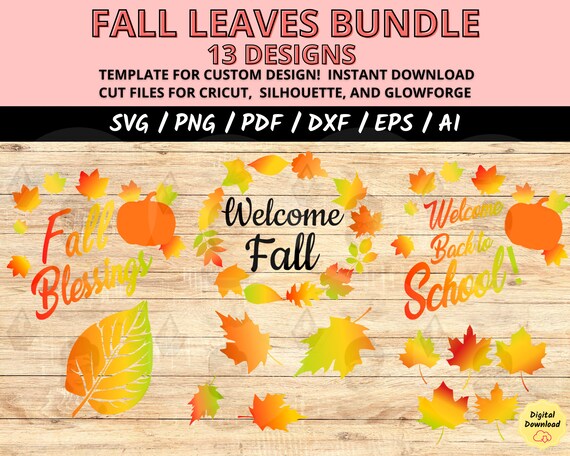 Fall Blessings SVG Bundle, Pumpkin Cut Files for Cricut & Silhouette, Autumn Harvest Designs, Thanksgiving Decor SVG, Fall Craft Printables