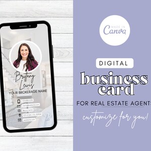 Onroerend goed Premade visitekaartje, digitaal visitekaartje, onroerend goed sjablonen, sjabloon voor visitekaartjes, modern onroerend goed, Canva-sjabloon