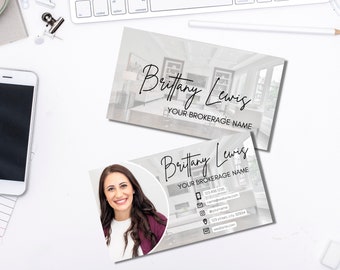 May include: A business card with a photo of a woman and contact information for Brittany Lewis. The card includes the text "Brittany Lewis" and "YOUR BROKERAGE NAME".