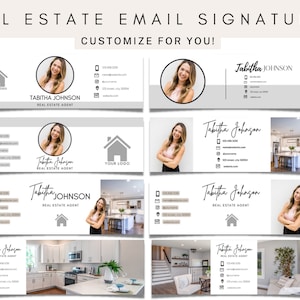 E-Mail-Signaturvorlage für Makler | Signatur Logo | Gmail | Gmail.com | Marketing Kleinunternehmen | E-Mail | Canva Template