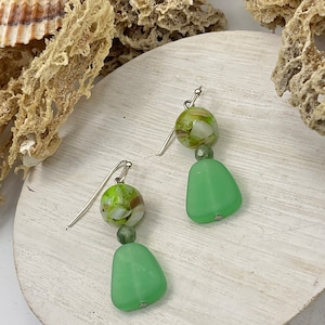 SeaGlass- Dark Seafoam- glass bead