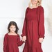 Mommy and Me Matching Dresses Pleats Print Long Sleeve - Etsy