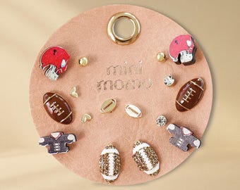 Football Stud Earring Set – Game Day Sports Jewelry