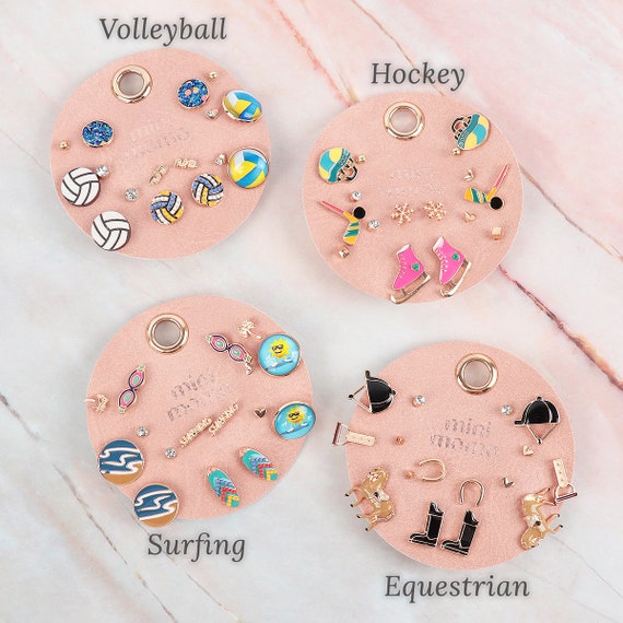  Sports Earring Set for Women Multi Pairs Assorted Multipack -  Girl's Stud Earrings Jewelry Gift for Sports Mom Football, Baseball,  Basketball, Soccer Team (8 Pairs - Ballet/Dance): Clothing, Shoes & Jewelry