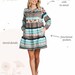 Mommy and Me Matching Dresses Pleats Print Long Sleeve - Etsy