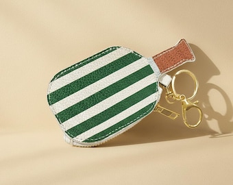 Llavero con pelota de pickleball: monedero con dije para bolso deportivo