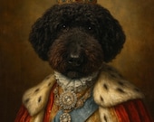 Custom Royal Pet Portrait | Victorian or King-Style Dog Painting | Personalized Pet Art from Your Photo