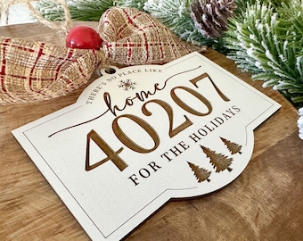 Custom Zip Code Christmas Ornament, New Homeowner Gift, Closing Christmas Gifts