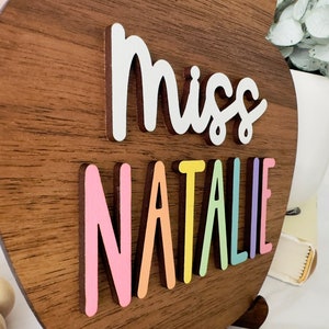 Teacher Name Plate Personalized, Teacher Desk Name Plate, Teacher Appreciation Gift Personalized, Gifts for Teachers, End of Year Gift image 4