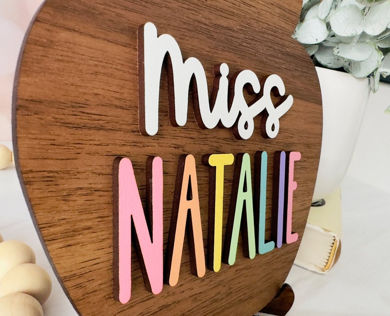 Teacher Name Plate Personalized, Teacher Desk Name Plate, Teacher Appreciation Gift Personalized, Gifts for Teachers, End of Year Gift image 4