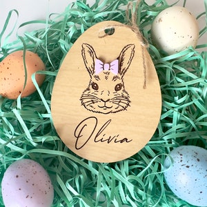 Easter Basket Name Tag, Easter Basket Tag, Customized Easter Basket Bunny, Personalized Easter Basket Name Tag image 5