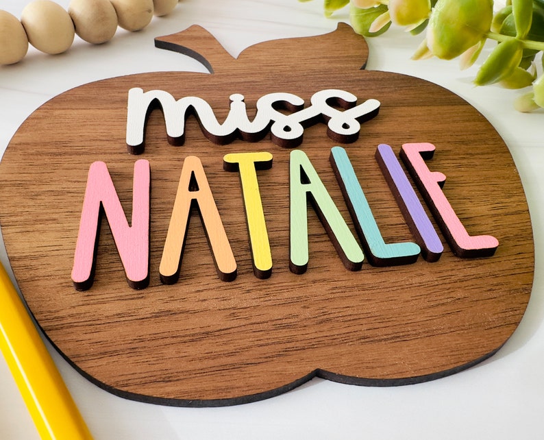 Teacher Name Plate Personalized, Teacher Desk Name Plate, Teacher Appreciation Gift Personalized, Gifts for Teachers, End of Year Gift image 9