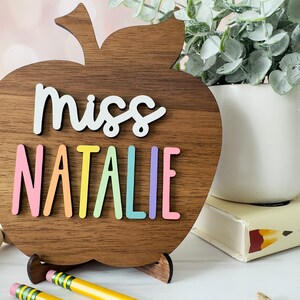 Teacher Name Plate Personalized, Teacher Desk Name Plate, Teacher Appreciation Gift Personalized, Gifts for Teachers, End of Year Gift image 7