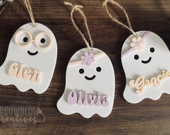 Halloween Boo Bag Tag, Halloween Treat Bag Tag, Retro Ghost Halloween Tag