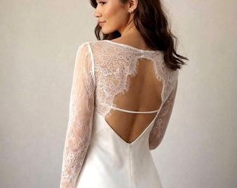 Bridal lace top wedding dress topper lace bolero shrug white bridal blouse wedding cape for bride tulle top floral lace shrug bride jacket