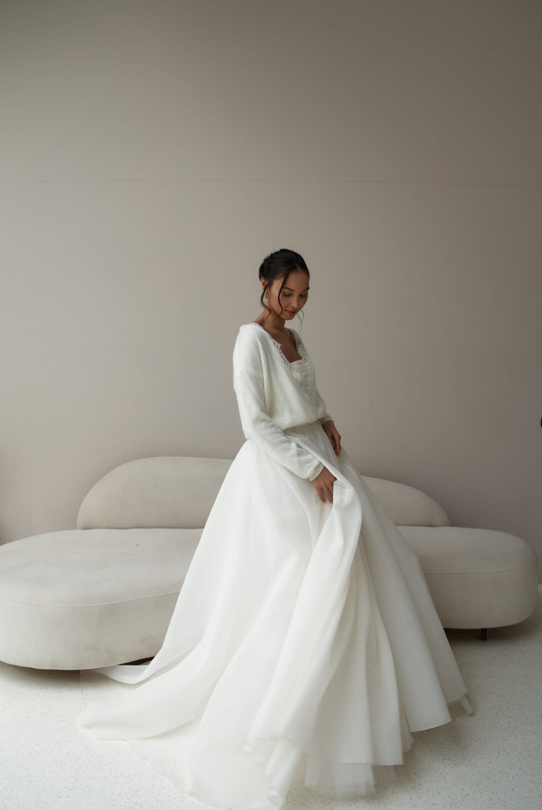 Bridal Sweater, Modern Bride Wedding Top, Ivory Sweater With Lace, Sweater  for Wedding Dress, Bridal Jacket Coat for Bride, Bridal Separates - Etsy