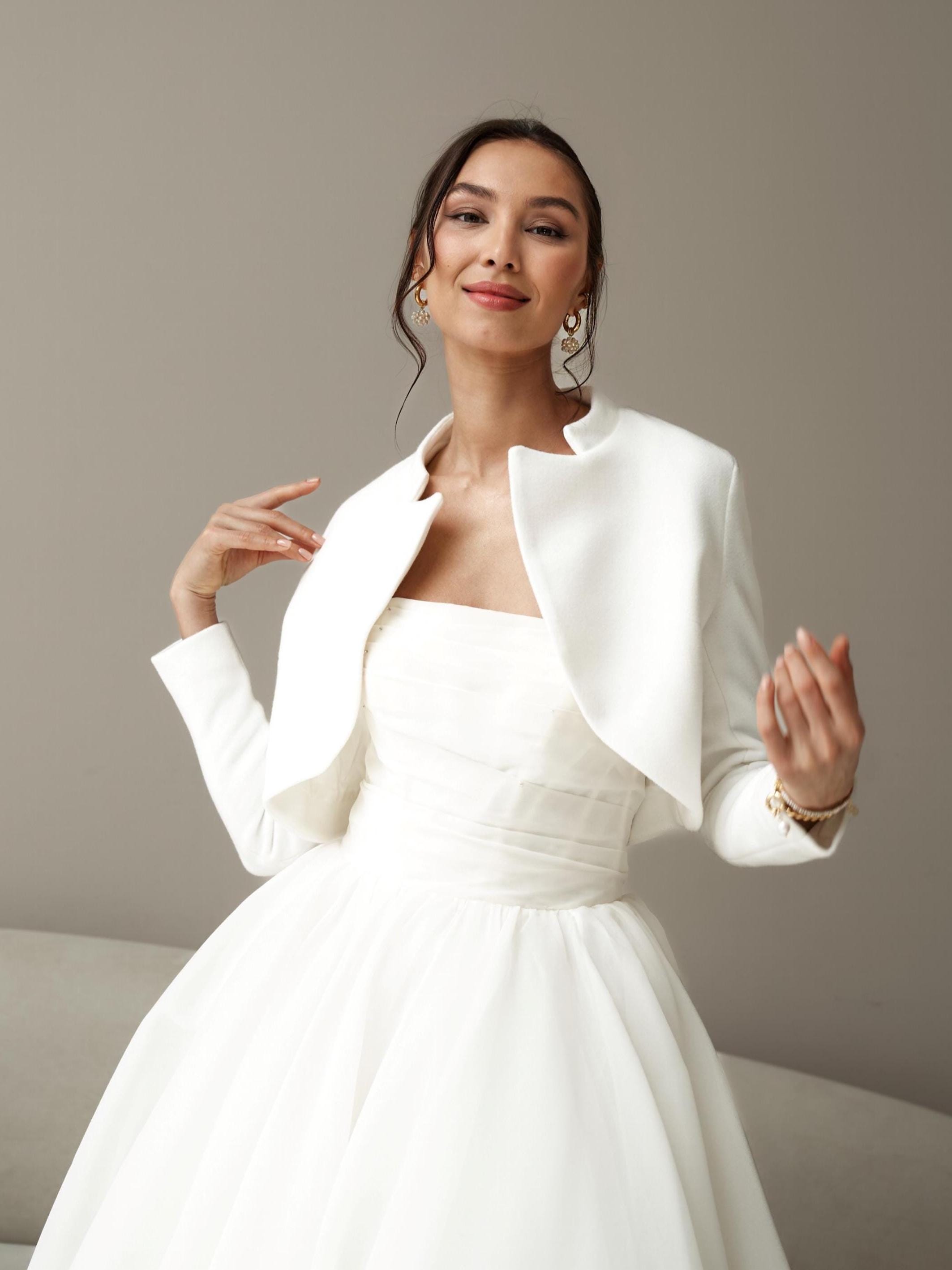casual white bridal dress Jane Summers Hannah Designer Modern Short Wedding and Chic Party 8 / Buttons With light blue ribbon tie straps and a flattering flared skirt its designed to twirl Smart Casual White Bridal Cocktail