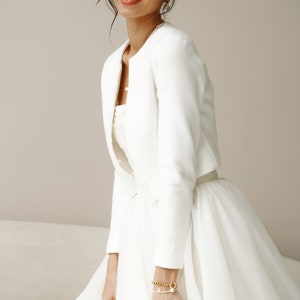 Wedding White Bridal Jacket. Premium Warm Dress Topper for Wedding ...