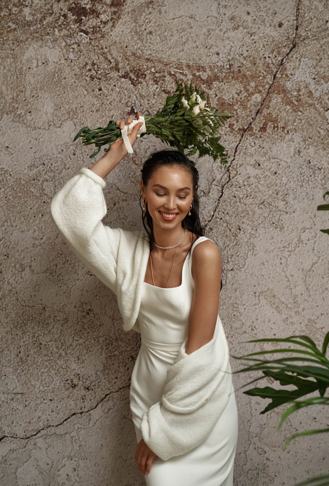 Wedding Wool Cardigan, Bridal Jacket, Wedding Sweater, Knitted