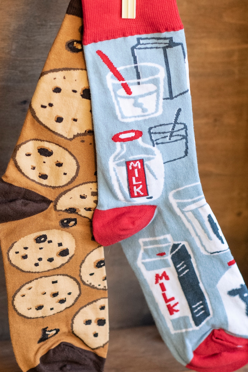 Milk & Cookies Mismatched Socks Etsy