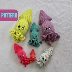 Hazel The Squid No Sew Amigurumi Pattern | Crochet Pattern | Beginner Friendly Amigurumi Pattern