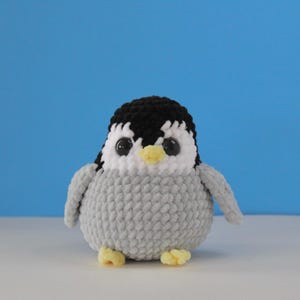 Crochet amigurumi baby penguin plushie