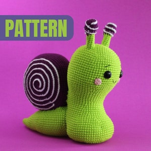 Deb The Snail Amigurumi Pattern | Crochet Pattern PDF File | Digital Download | Cute Kawaii Snail