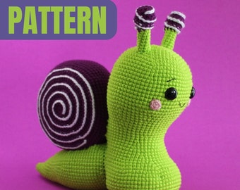 Deb The Snail Amigurumi Pattern | Crochet Pattern PDF File | Digital Download | Cute Kawaii Snail