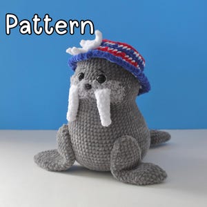 Walrus amigurumi pattern crochet stuffed animal