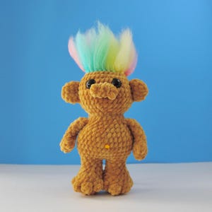 Crochet troll amigurumi plushie doll