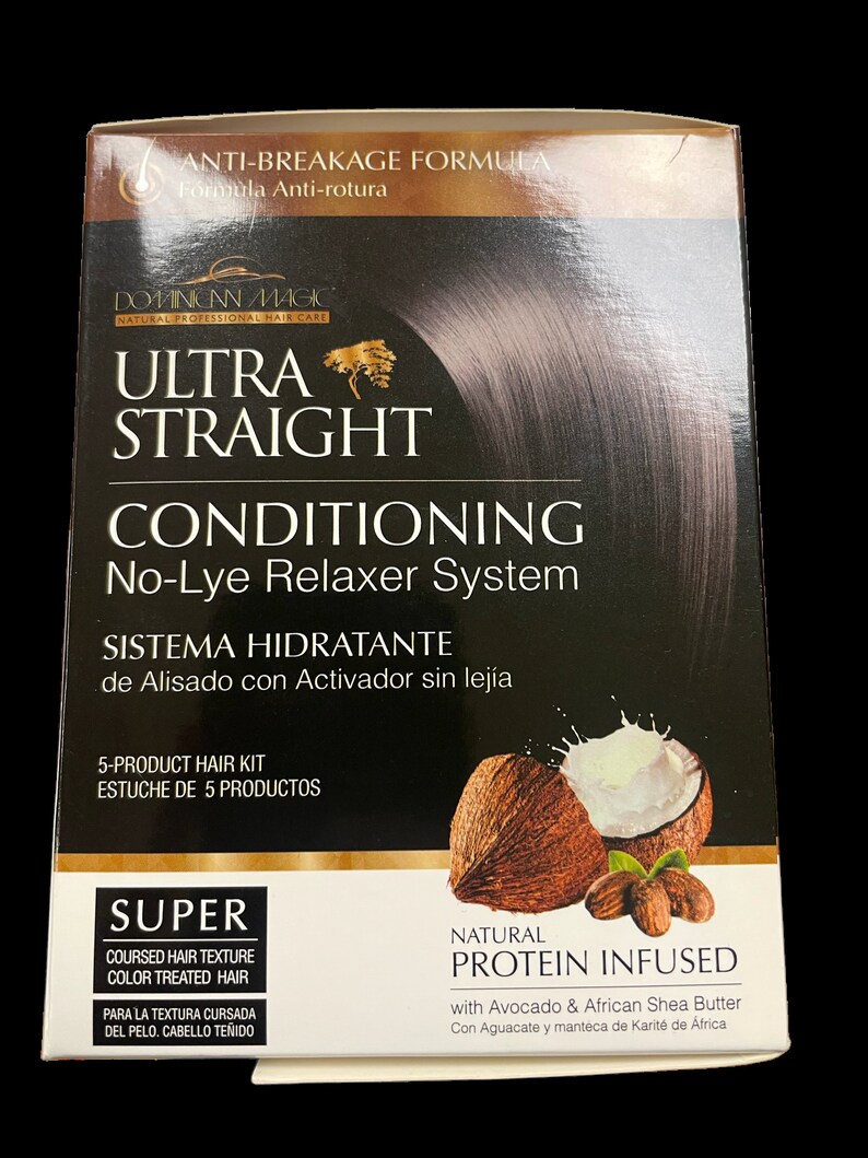Dominican Magic Ultra Straight No Lye Relaxer Kit Regular normal Etsy