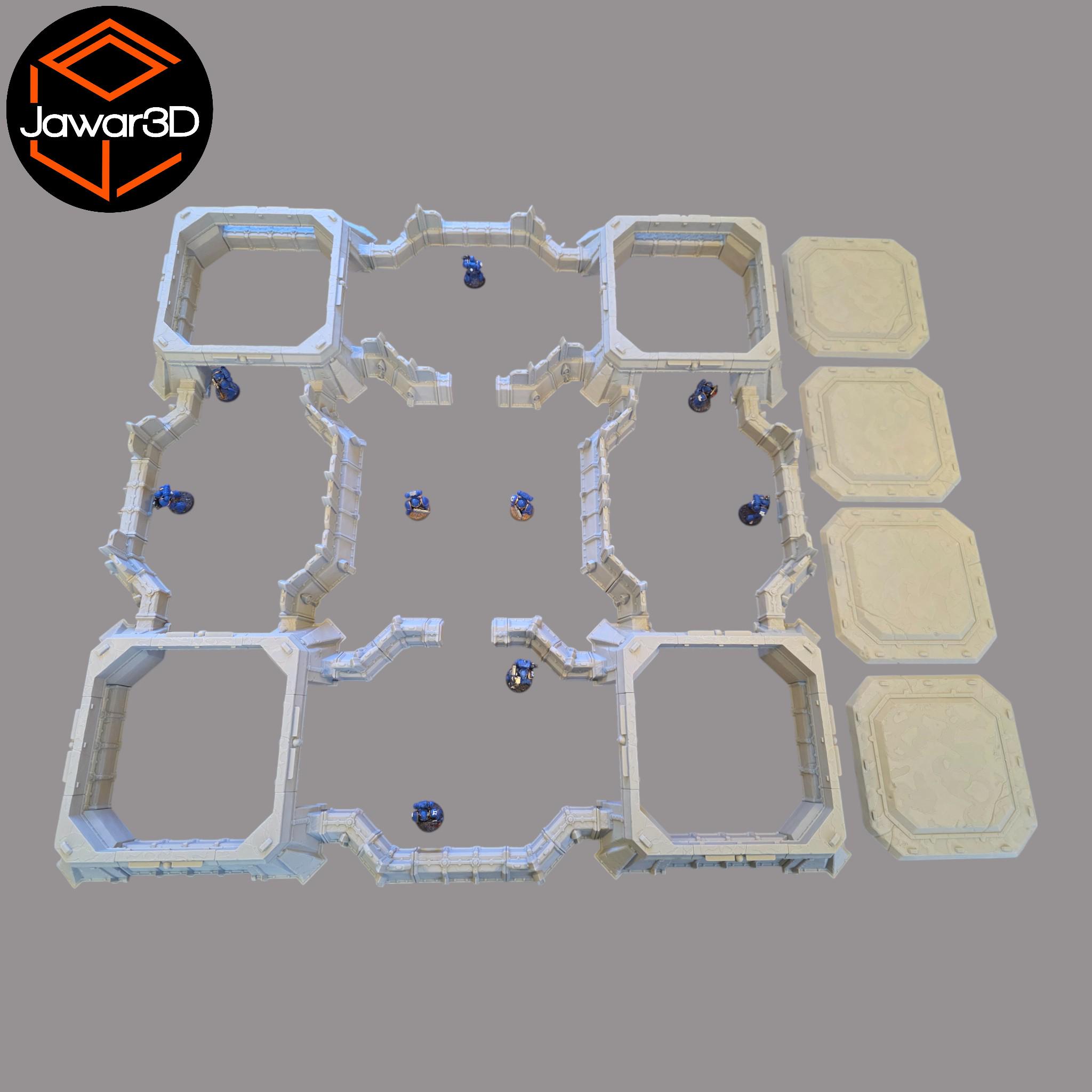 Feature + Scatter Terrain – Trench Set – Miniature Wargames – Warhammer 40k/AoS
