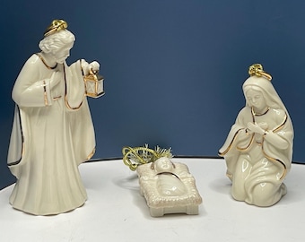 LENOX American by Design Holy Family Ornaments/Figurines Set of 3.