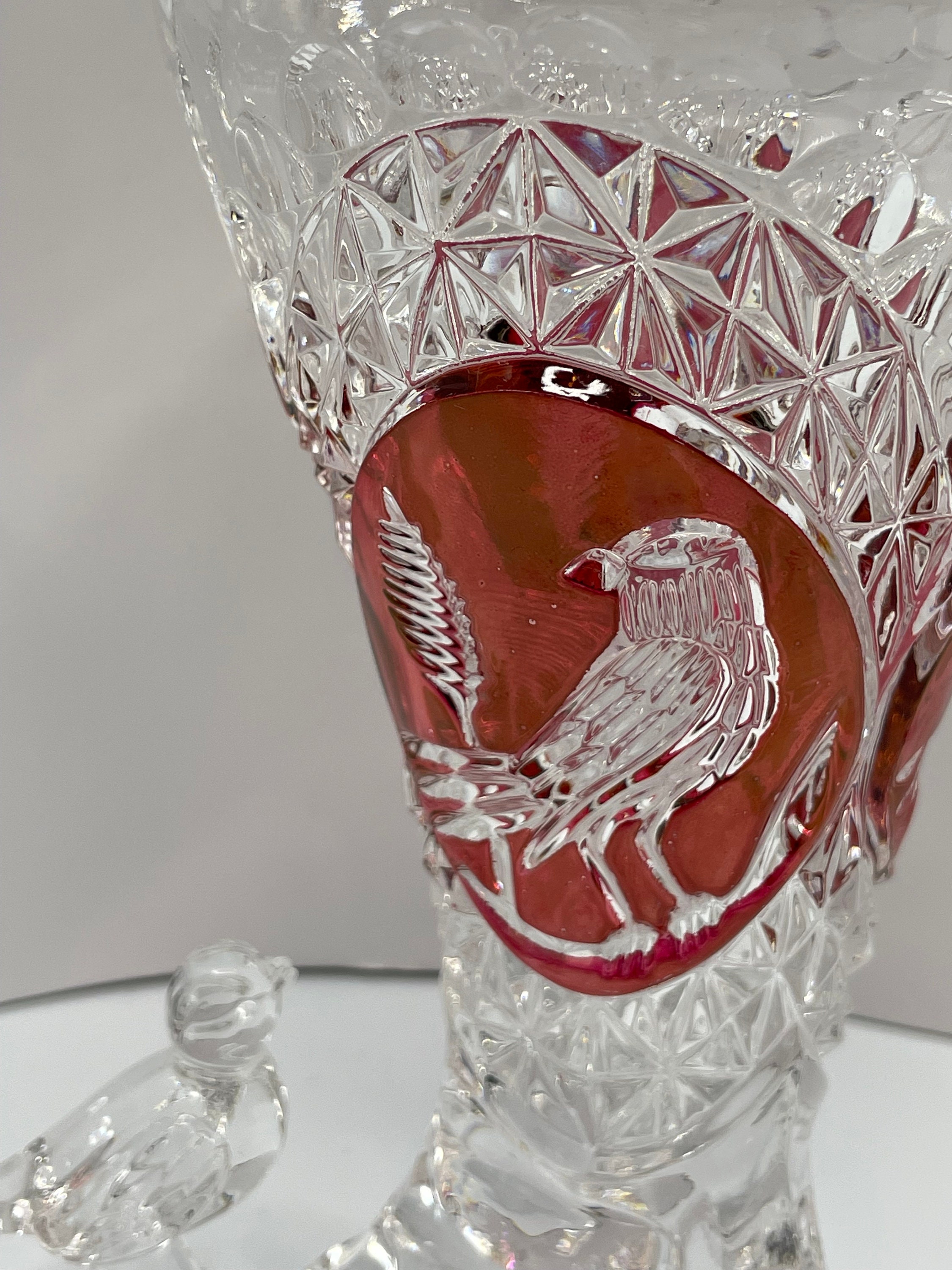 Hofbauer Ruby Byrdes Collection, Lead Crystal Cornucopia