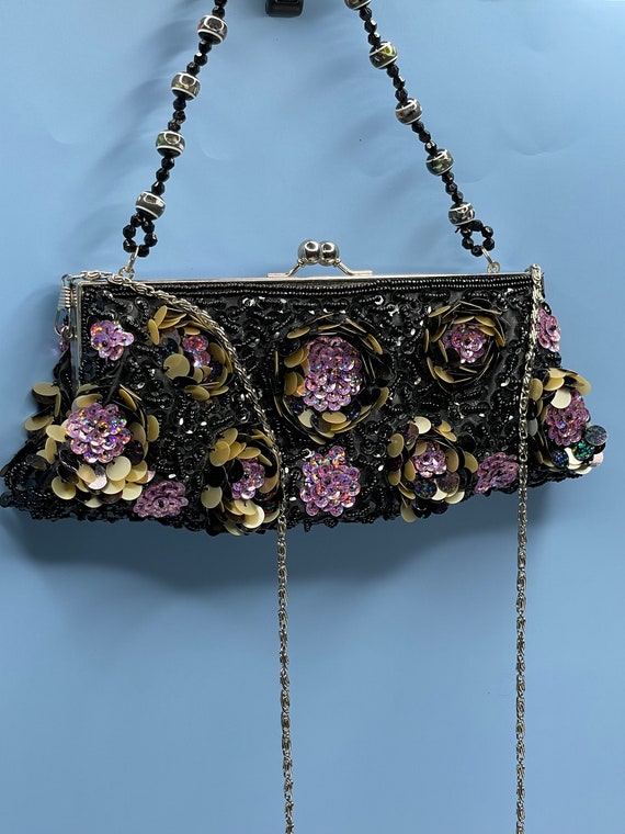 Multi-Color Beaded & Sequence Evening Bag/Purse - image 2