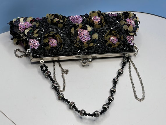 Multi-Color Beaded & Sequence Evening Bag/Purse - image 3