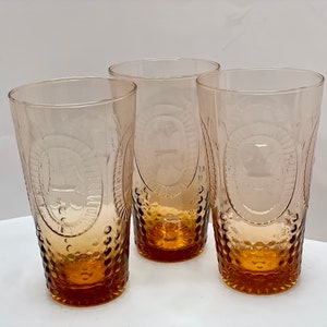 Zrike Renaissance 14oz Pink Flat Tumbler, 1970&#39;s, (Set of 3)