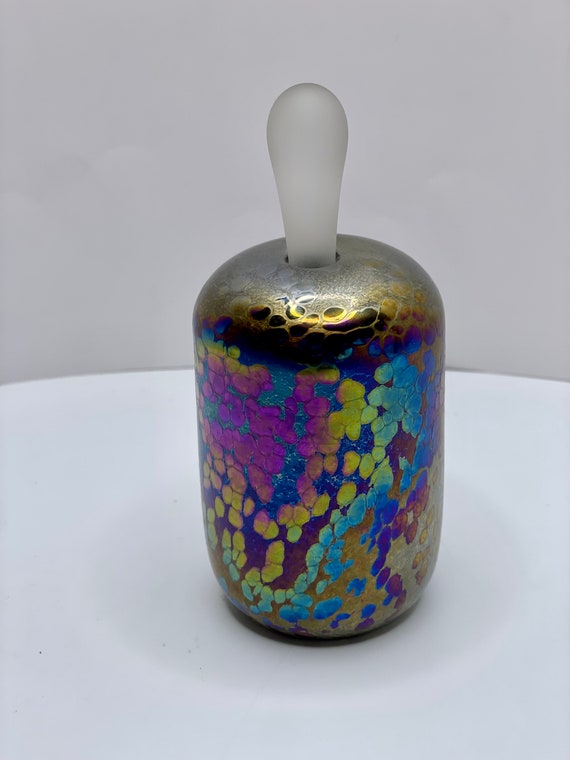 1960's Iridescence Art Glass Perfume  Bottle by G… - image 2