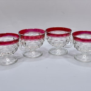 1960&#39;s American Whitehall Fostoria Punch Cups by Indiana/Colony Glass. Set of 4.