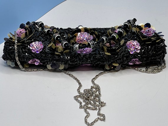 Multi-Color Beaded & Sequence Evening Bag/Purse - image 4