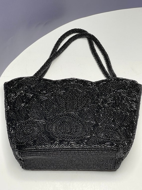 Beaded Black Purse. Beaded Handbag. - image 7
