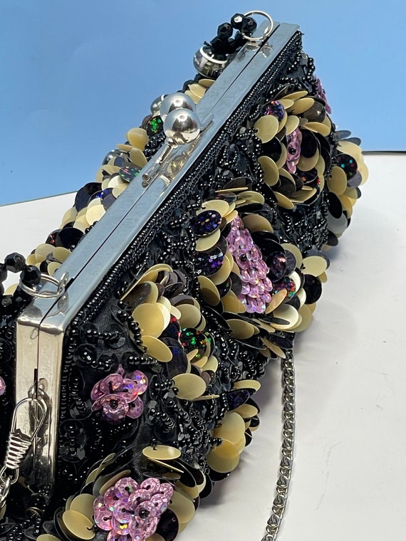 Multi-Color Beaded & Sequence Evening Bag/Purse - image 8