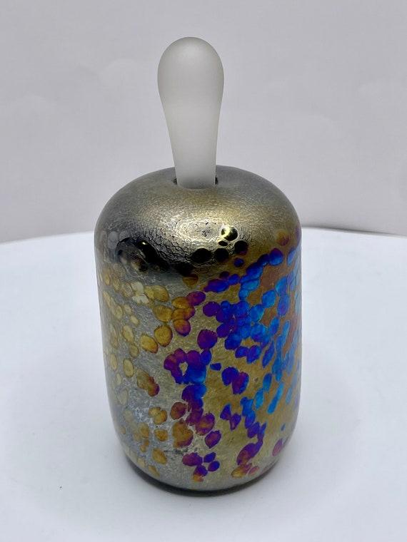 1960's Iridescence Art Glass Perfume  Bottle by G… - image 7